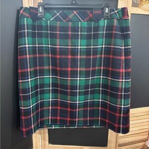 Talbots Plaid Pencil Skirt - Green, Red, and Blue